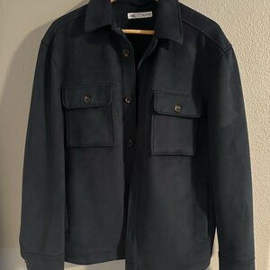 Zara Black Lightweight Shirt Jacket